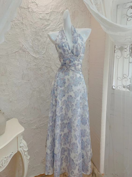 Sexy Chiffon Floral Prom Dress Party Evening Dress SH1240