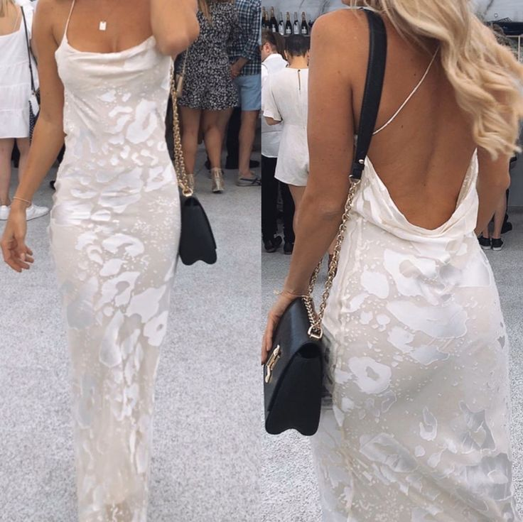 Chic Spaghetti Straps Print White Prom Dress Long Party Dress Evening Dress SH1078