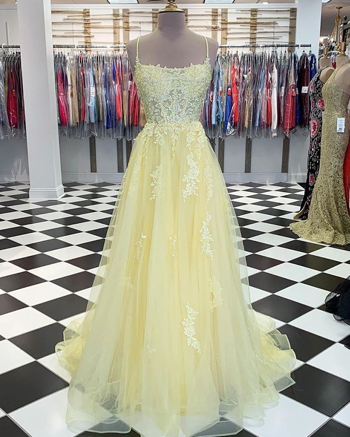 yellow prom dress,yellow ball gown,ball gown prom dresses,yellow evening gown P01454