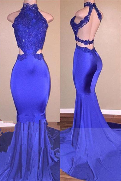 LACE APPLIQUES MERMAID EVENING GOWNS PROM PARTY GOWNS SA114