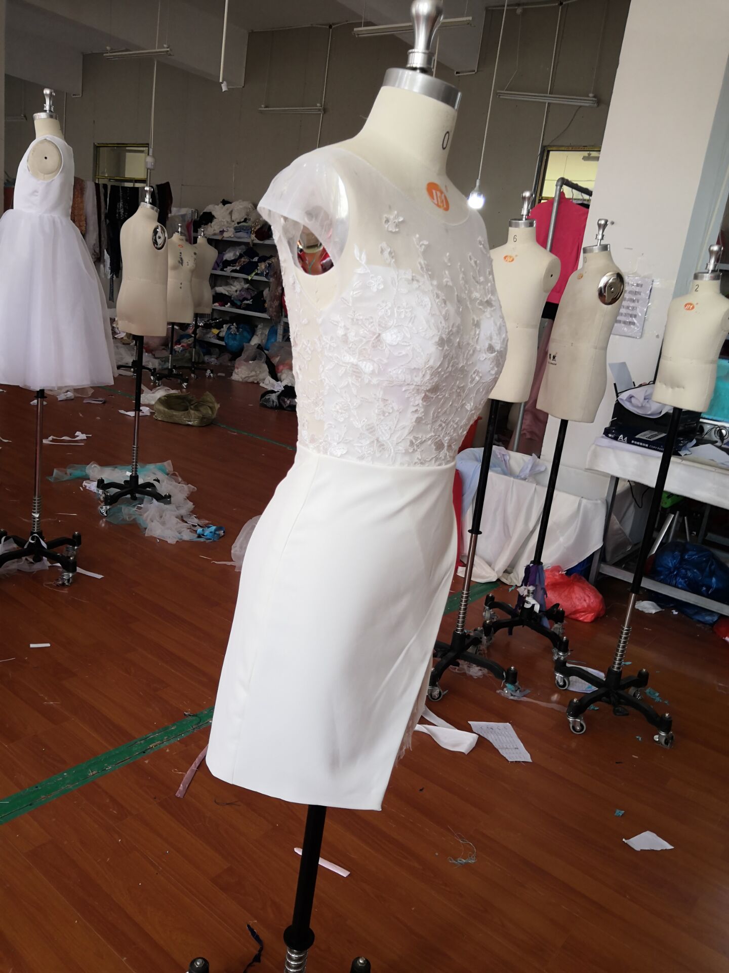 perfect white bridal party dress homecoming dress SA1226