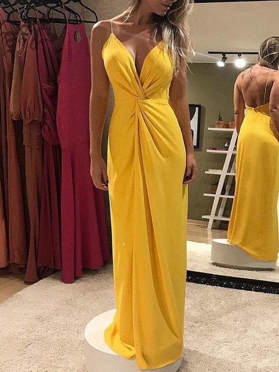 yellow Prom Dress , Charming Prom Dress  cg6395